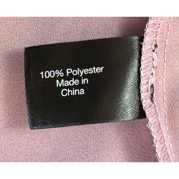 2/$15 Lane Bryant Chiffon Lace Tiered Tunic Top Mauve Sleeveless 3X Plus Size 24 - Picture 9 of 10